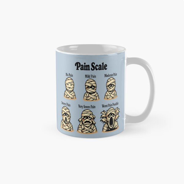 Item preview, Halloween Mummy Pain Scale for Nurses designed and sold by POD DYNASTY | Original Print On Demand T-Shirt Graphics.