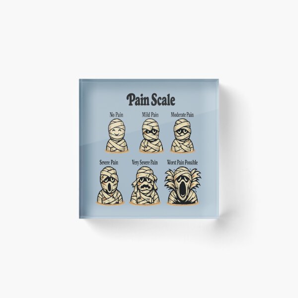 Item preview, Halloween Mummy Pain Scale for Nurses designed and sold by POD DYNASTY | Original Print On Demand T-Shirt Graphics.
