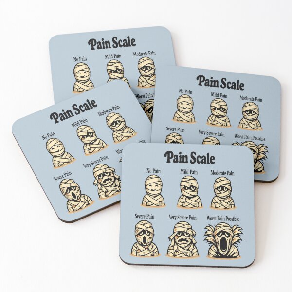 Item preview, Halloween Mummy Pain Scale for Nurses designed and sold by POD DYNASTY | Original Print On Demand T-Shirt Graphics.