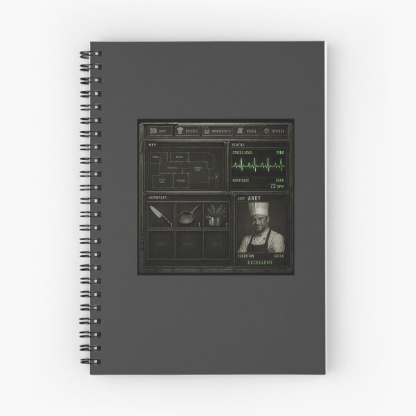 Item preview, Chef Survival Inventory Retro Gaming Kitchen Cooking Humour designed and sold by Hornace88studio.