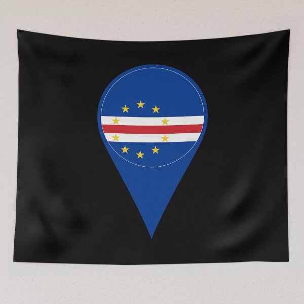 Item preview, Cape Verde Flag Location Pin Map Marker | Cabo Verde Destination GPS Icon designed and sold by NTGUILTY.