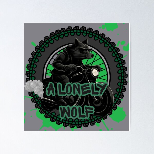 Item preview, Moto Maniacs Wolf Digital Art 7 designed and sold by GoGreenlove.