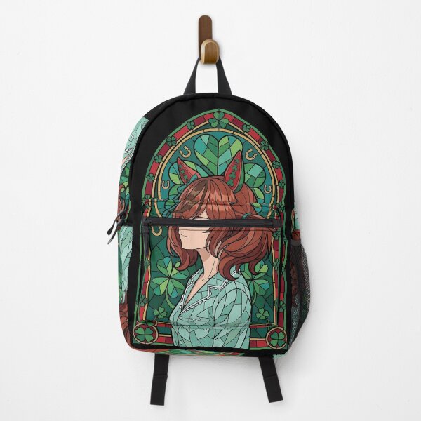 Item preview, Nice Nature Uma Musume Lucky Clover Stained Glass Portrait designed and sold by mildaclairmo.