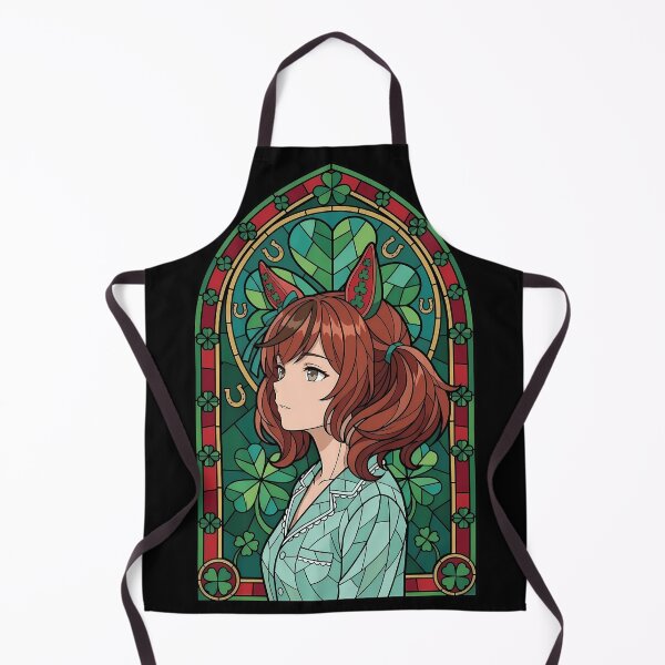 Item preview, Nice Nature Uma Musume Lucky Clover Stained Glass Portrait designed and sold by mildaclairmo.