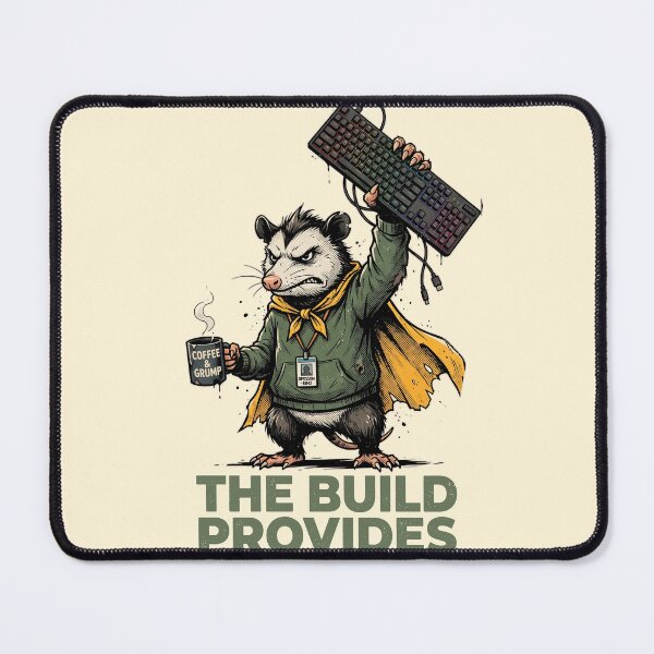Item preview, The Build Provides Grumpy Opossum Mechanical Keyboard Gamer designed and sold by AdyKurniawan.