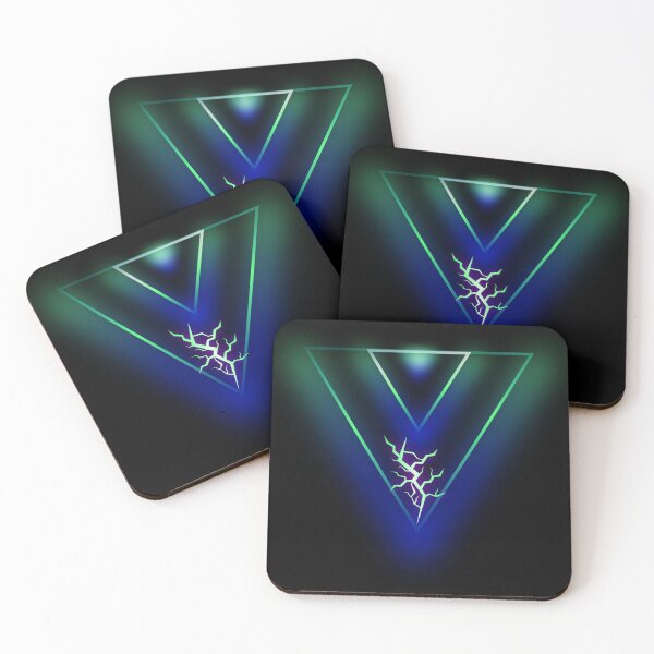 Item preview, Neon Geometric Triangle Lightning Bolt Cyberpunk Art designed and sold by rich-moda.