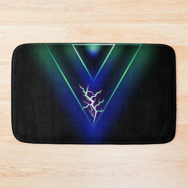 Item preview, Neon Geometric Triangle Lightning Bolt Cyberpunk Art designed and sold by rich-moda.