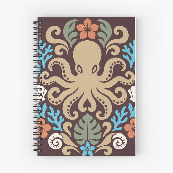 Item preview, Polynesian Fe’e Octopus Medallion – Tropical Tifaifai Art designed and sold by Tahitifaifai.