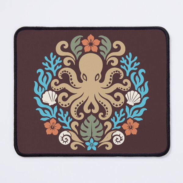 Item preview, Polynesian Fe’e Octopus Medallion – Tropical Tifaifai Art designed and sold by Tahitifaifai.