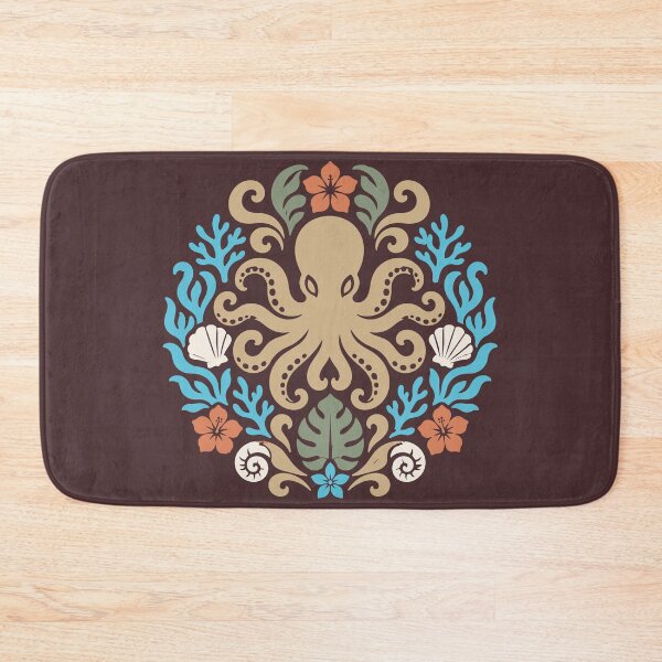Item preview, Polynesian Fe’e Octopus Medallion – Tropical Tifaifai Art designed and sold by Tahitifaifai.
