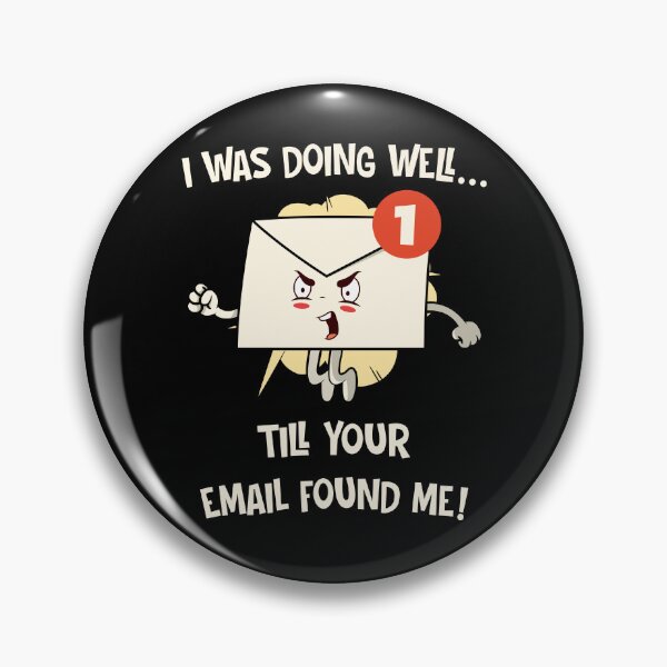 Item preview, Email humor - frustrated inbox office worker funny design (on dark colors) designed and sold by messy-nessie.