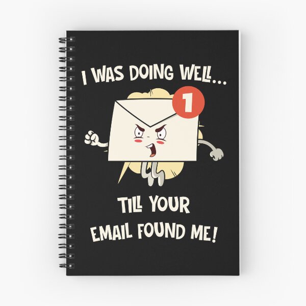 Item preview, Email humor - frustrated inbox office worker funny design (on dark colors) designed and sold by messy-nessie.
