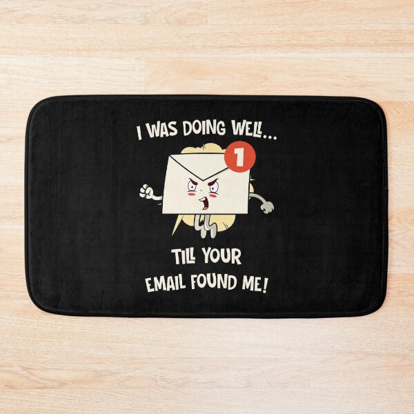 Item preview, Email humor - frustrated inbox office worker funny design (on dark colors) designed and sold by messy-nessie.