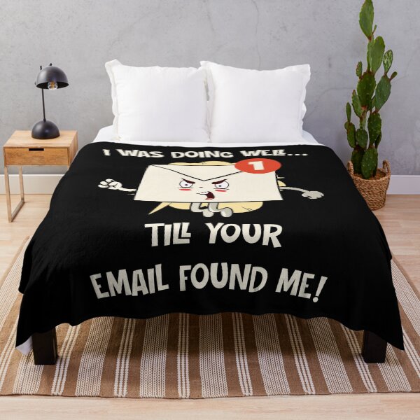 Item preview, Email humor - frustrated inbox office worker funny design (on dark colors) designed and sold by messy-nessie.