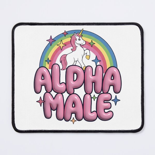 Item preview, Funny Alpha Male Rainbow Unicorn Stars Girly Graphic Humor designed and sold by Space Ghettos.