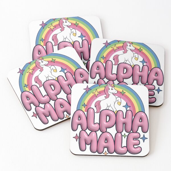 Item preview, Funny Alpha Male Rainbow Unicorn Stars Girly Graphic Humor designed and sold by Space Ghettos.