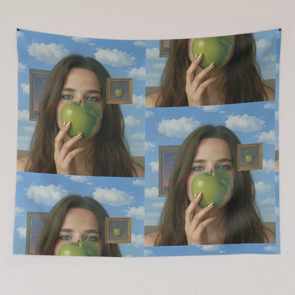 Item preview, Modern Magritte Son Of Man Female Version Surrealist Art designed and sold by TwinTorious.