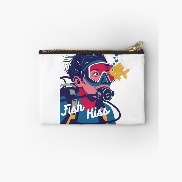 Item preview, Fish Kiss – Scuba Diver & Fish Graphic Tee | Cute Underwater Encounter Design designed and sold by SIGNAL & BLOOM.