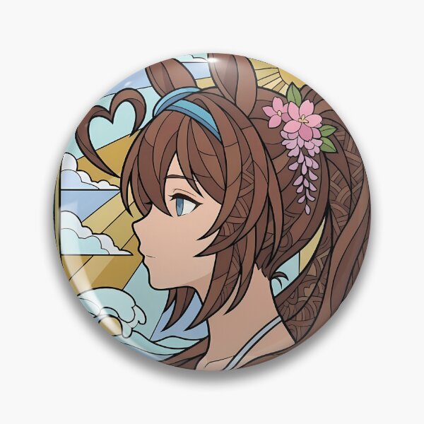 Item preview, Mihono Bourbon Uma Musume Sunny Stained Glass Profile designed and sold by mildaclairmo.
