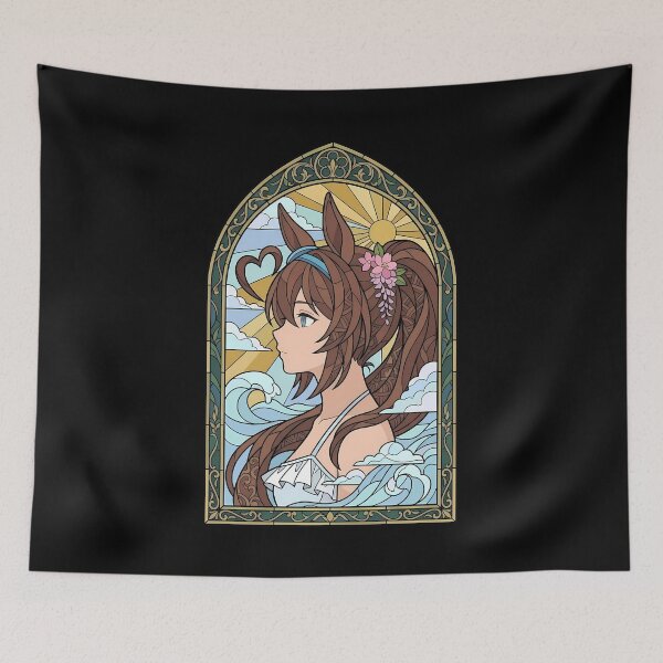 Item preview, Mihono Bourbon Uma Musume Sunny Stained Glass Profile designed and sold by mildaclairmo.