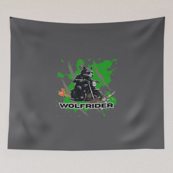 Item preview,  Moto Maniacs Wolf Digital Art 4 designed and sold by GoGreenlove.