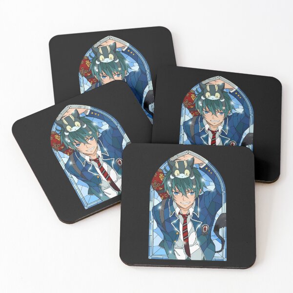 Item preview, Rin Okumura Blue Exorcist Stained Glass Cat Head Mischief designed and sold by mildaclairmo.