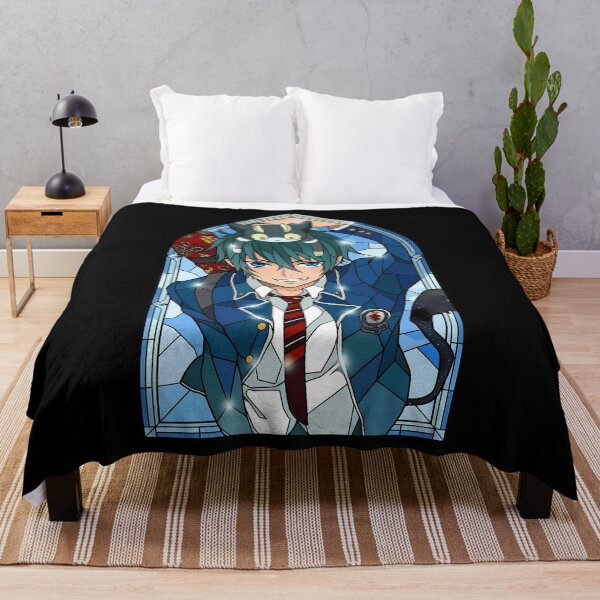 Item preview, Rin Okumura Blue Exorcist Stained Glass Cat Head Mischief designed and sold by mildaclairmo.