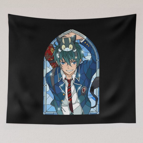 Item preview, Rin Okumura Blue Exorcist Stained Glass Cat Head Mischief designed and sold by mildaclairmo.