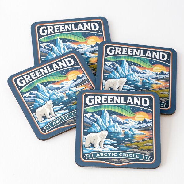Item preview, Greenland Arctic Circle - Polar Bear, Iceberg, Fjord designed and sold by Myra365Art.