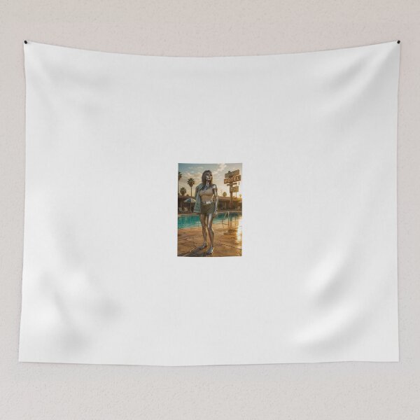 Item preview, Silver woman at desert motel dog days of summer designed and sold by CathryneDelamort.