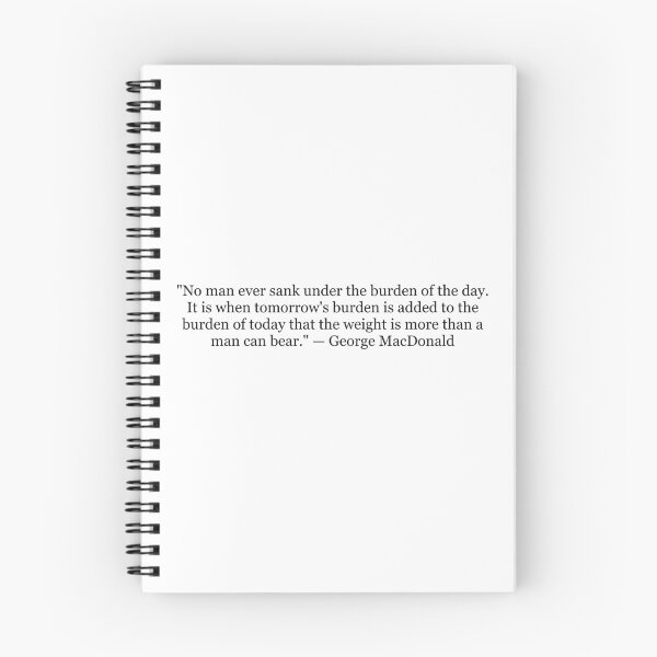 Item preview, No Man Ever Sank Under the Burden of the Day | George MacDonald Quote Print | Christian Literary Wall Art designed and sold by The Prose Atelier.