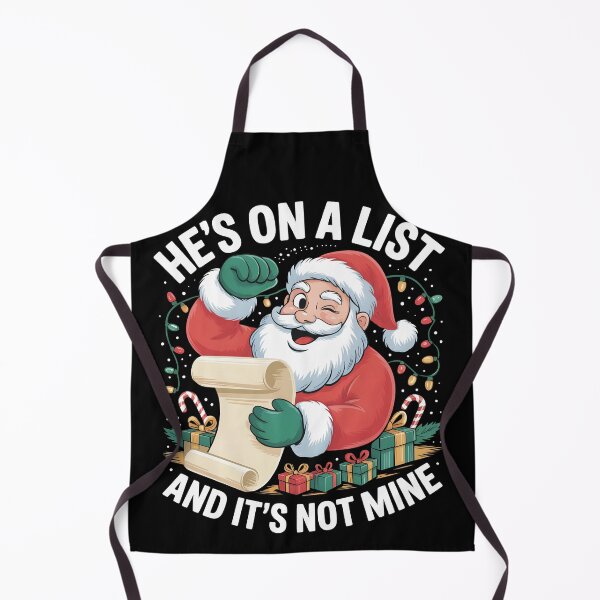 Item preview, He’s On A List And It’s Not Mine Funny Santa Christmas Gift Quote designed and sold by SkymarArt.