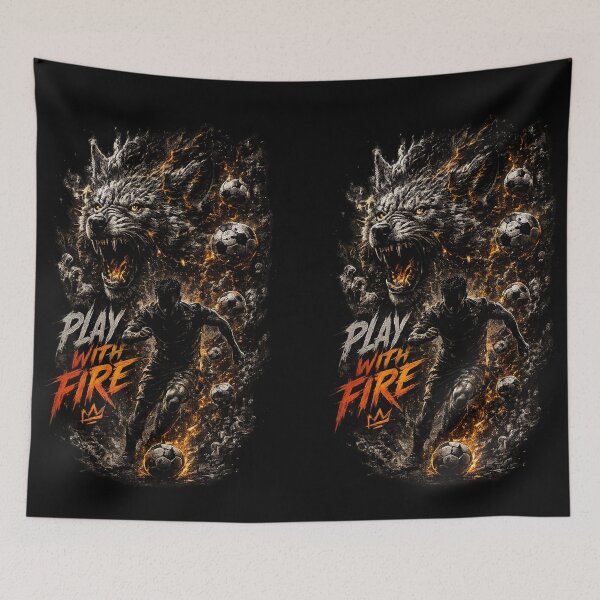 Item preview, Play With Fire Wolf Graphic T-Shirt designed and sold by LegendCourt.