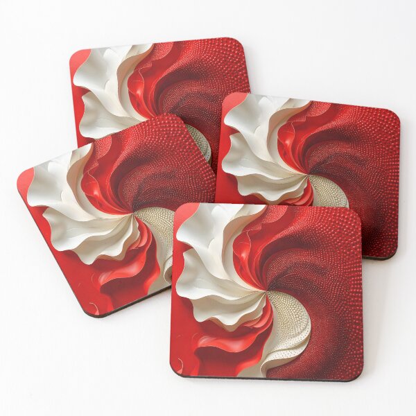 Item preview, Dynamic Red and White Swirl designed and sold by Vicky Brago-Mitchell®.