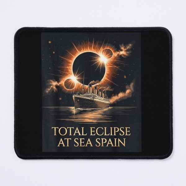 Item preview, Total Eclipse At Sea Spain Vintage Steamship Solar Eclipse Tee designed and sold by DreamDesigner01.
