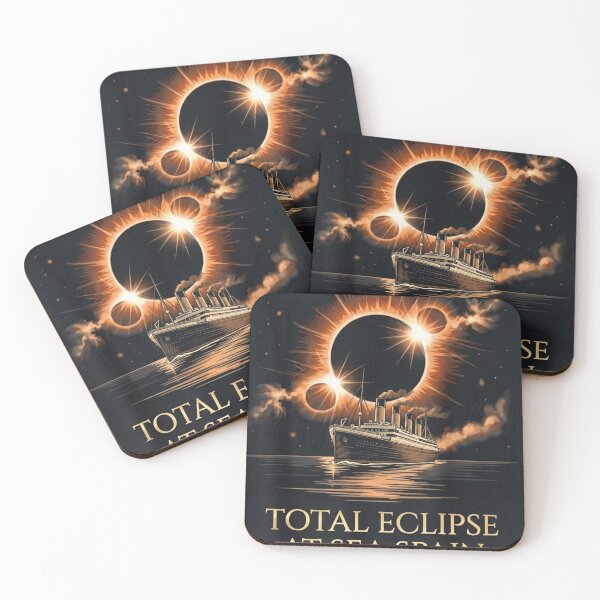 Item preview, Total Eclipse At Sea Spain Vintage Steamship Solar Eclipse Tee designed and sold by DreamDesigner01.