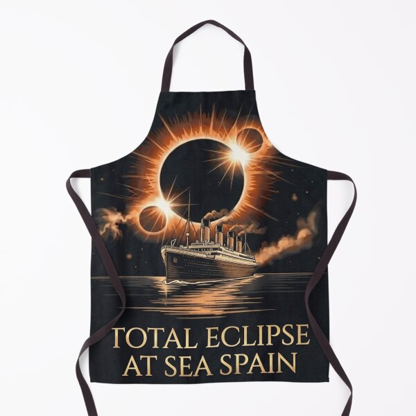 Item preview, Total Eclipse At Sea Spain Vintage Steamship Solar Eclipse Tee designed and sold by DreamDesigner01.