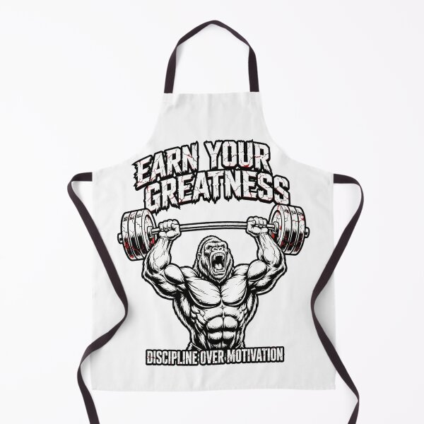 Item preview, Earn Your Greatness - Gym Motivational Gorilla / Barbell Fitness Hustle Grind Repeat designed and sold by TeeMint5.