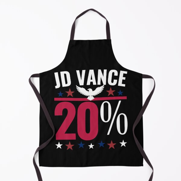 Item preview, JD Vance 20 Percent Political Statement Typography Shirt for Conservative Supporters designed and sold by Teetreasure2.