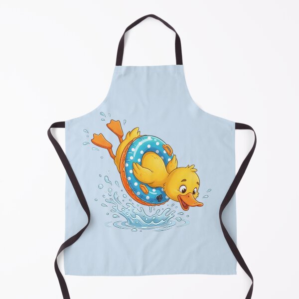 Item preview, Cute Duck Diving in Pool Float - Summer Kawaii Ducky designed and sold by jo-e-basta.