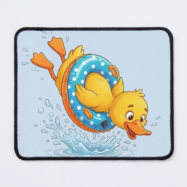 Item preview, Cute Duck Diving in Pool Float - Summer Kawaii Ducky designed and sold by jo-e-basta.