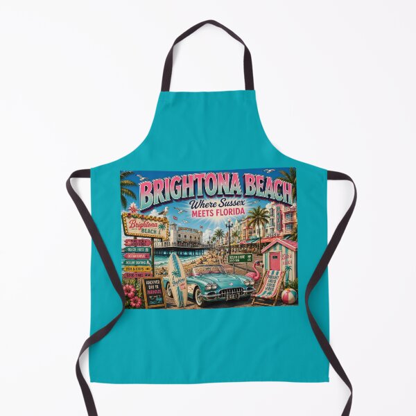 Item preview, Brightona Beach Where Sussex Meets Florida Funny Brighton Travel Design designed and sold by Hornace88studio.
