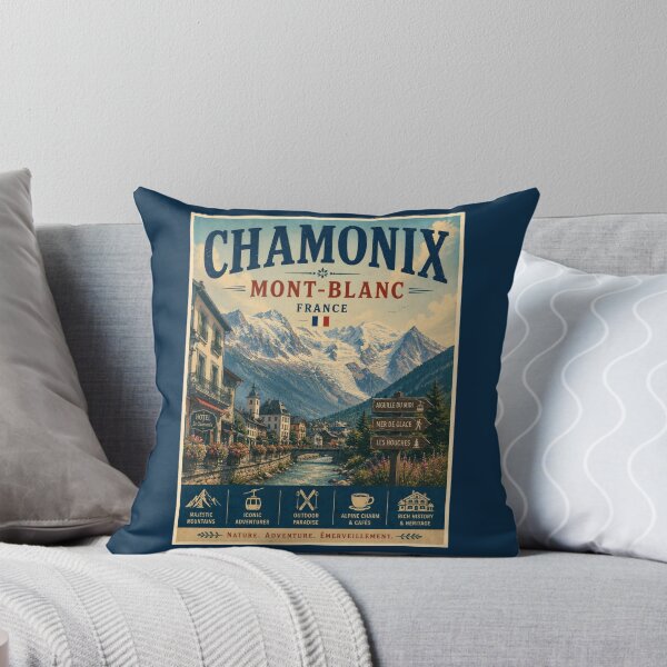 Item preview, Vintage Chamonix Mont-Blanc - France Poster designed and sold by GoodOldVintage.