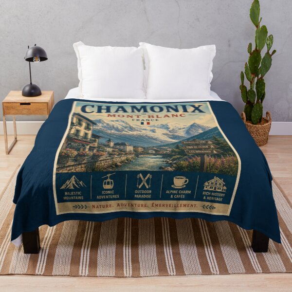 Artikelvorschau, Vintage Chamonix Mont-Blanc - Frankreich Poster entworfen und verkauft von GoodOldVintage.
