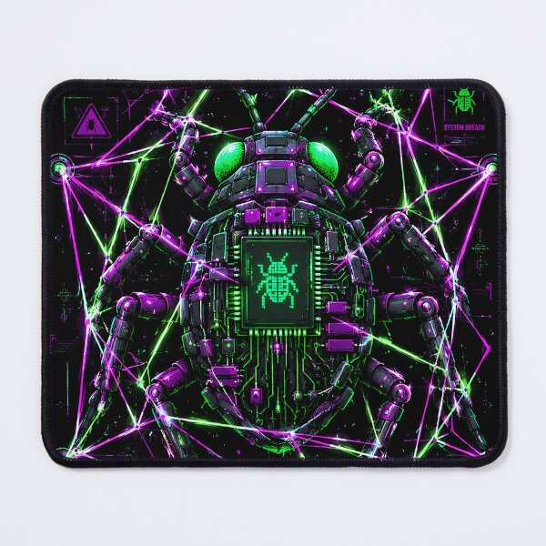 Item preview, Cyber Bug Bounty Trapped System Breach Neon Bug designed and sold by ROGK.