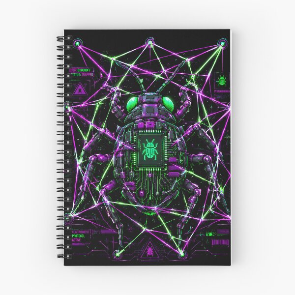 Item preview, Cyber Bug Bounty Trapped System Breach Neon Bug designed and sold by ROGK.