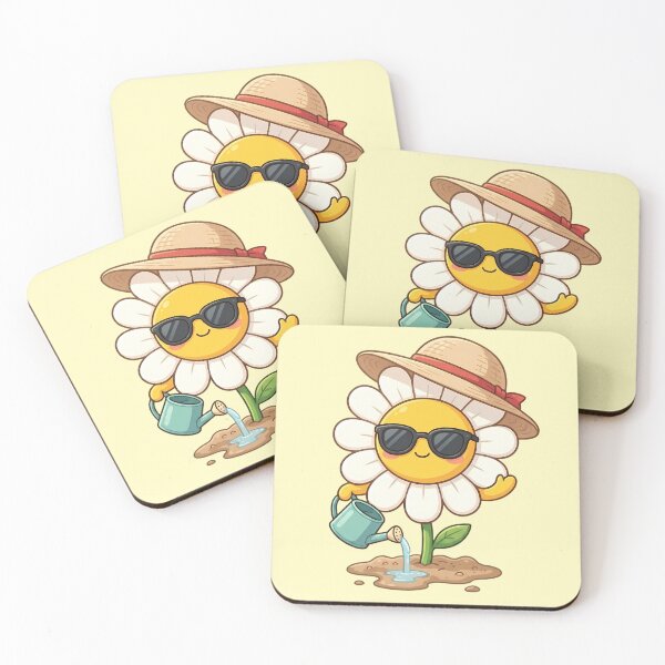 Item preview, ​Cute Kawaii Daisy Self-Watering Floral Illustration designed and sold by jo-e-basta.