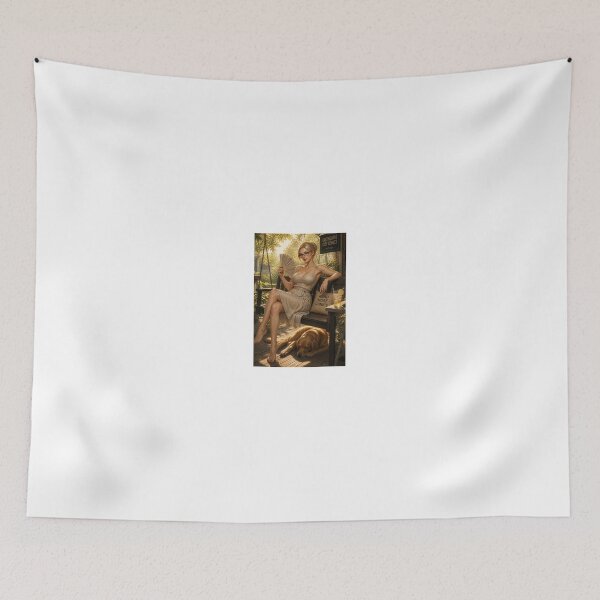 Item preview, Ilya Martin in beige dress dog days of summer designed and sold by CathryneDelamort.
