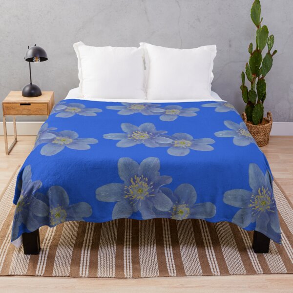 Item preview, Realistic Watercolour Anemone on Royal Blue designed and sold by Catling-and-Co.