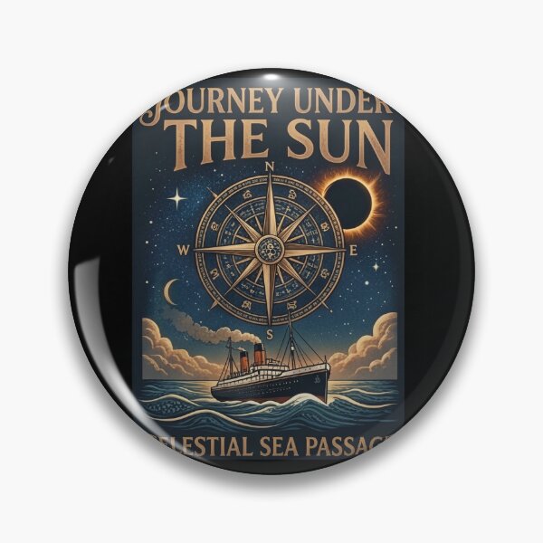 Item preview, Journey Under The Sun Celestial Sea Passage Vintage Eclipse Tee designed and sold by DreamDesigner01.